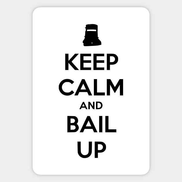 Keep Calm and Bail Up (dark design) Sticker by Australian_Bushranging